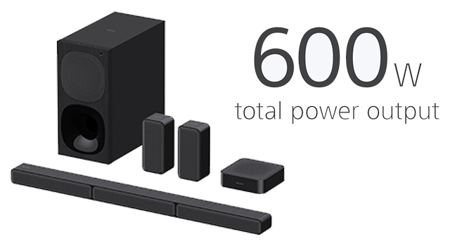 600W total power output